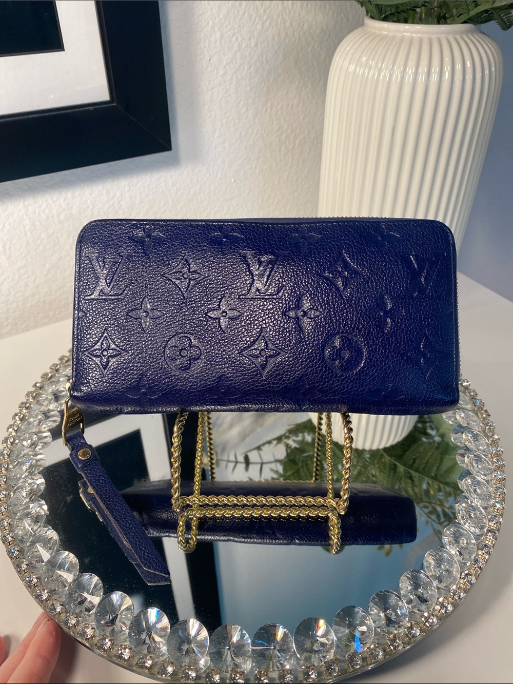 Louis Vuitton Monogram Empriente Leather Zip Wallet In Céleste